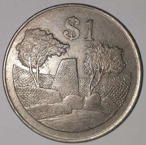 1993 - 1 DOLLAR - $1 COIN - ZIMBABWE - (Copper-Nickel)
